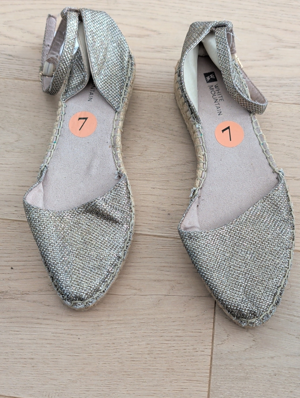 Pewter sparkly  espadrilles